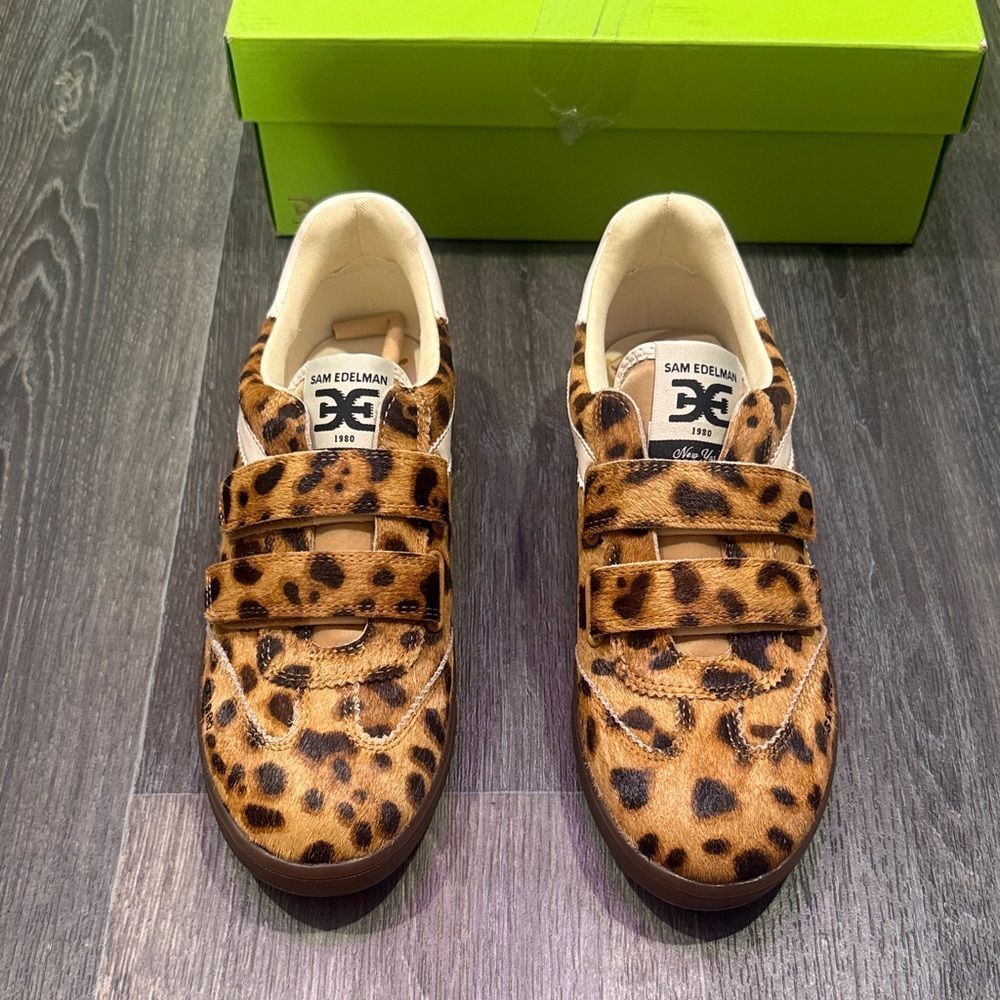 Sam Edelman x Free People Talia Leopard Print Sneakers Sz 8 - Picture 4 of 13
